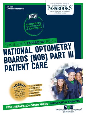 cover image of NATIONAL OPTOMETRY BOARDS (NOB) Part III PATIENT CARE